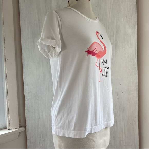 Kate Spade Flamingo Strut Your Stuff cotton top - Picture 2 of 7